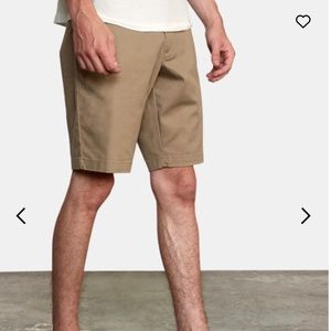 RVCA Dark Khaki WEEK-END 20" STRETCH SHORTS